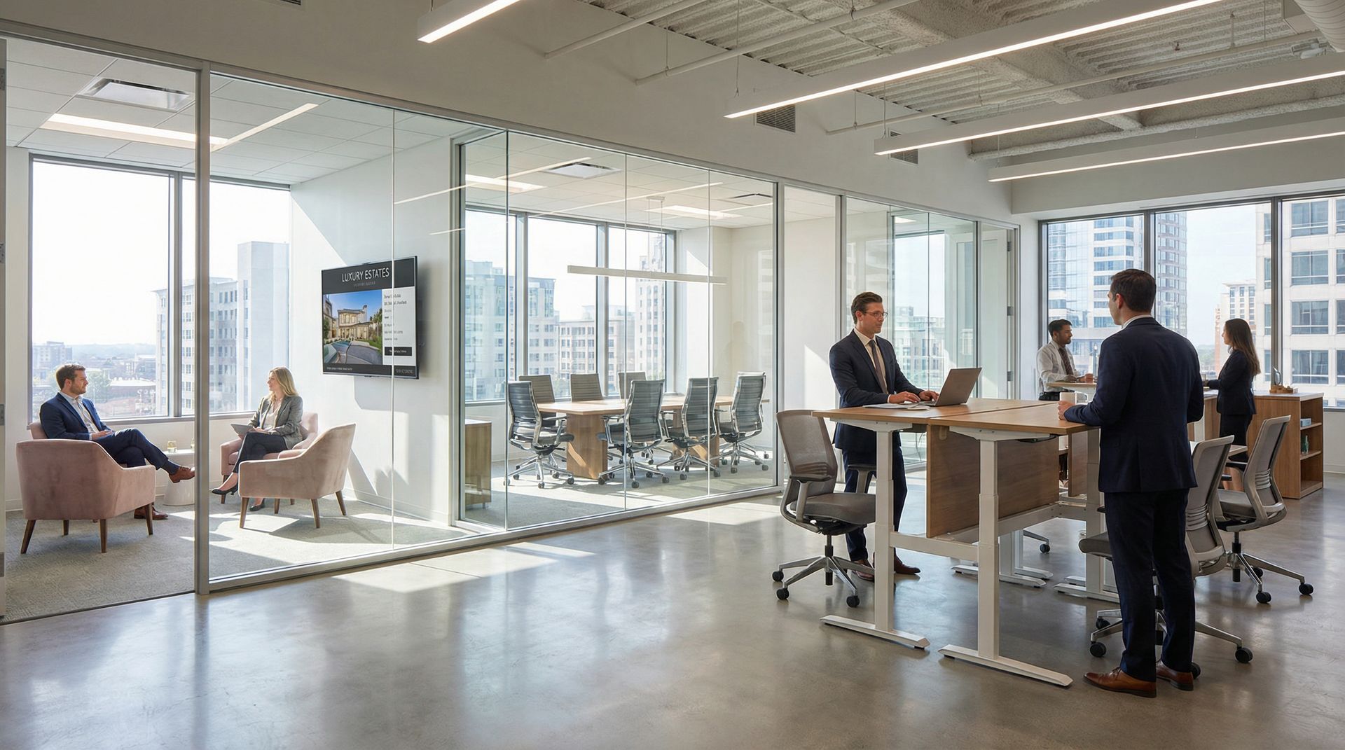 Makelaarskantoor interieur