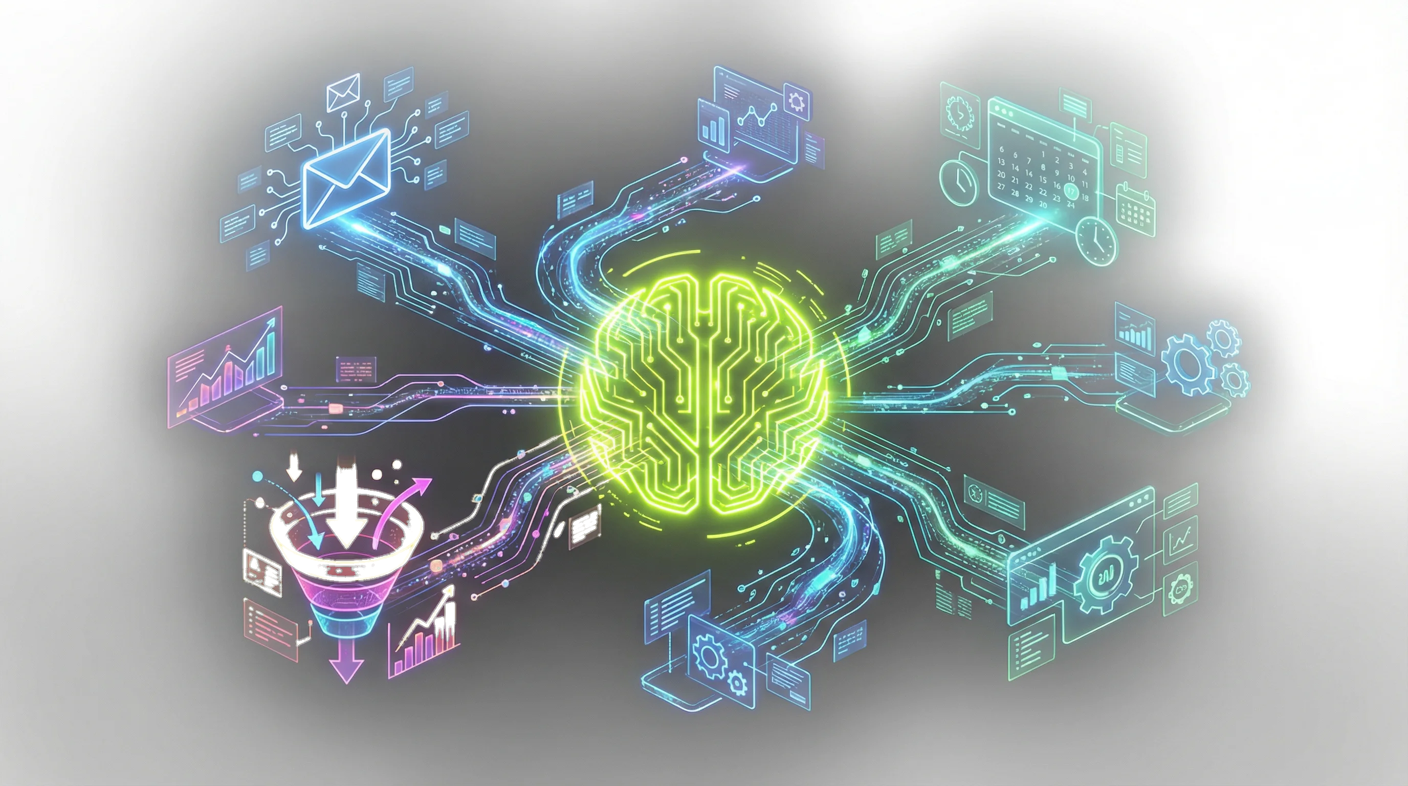 Visualisatie van Mosaiq Automation Intelligence dashboard