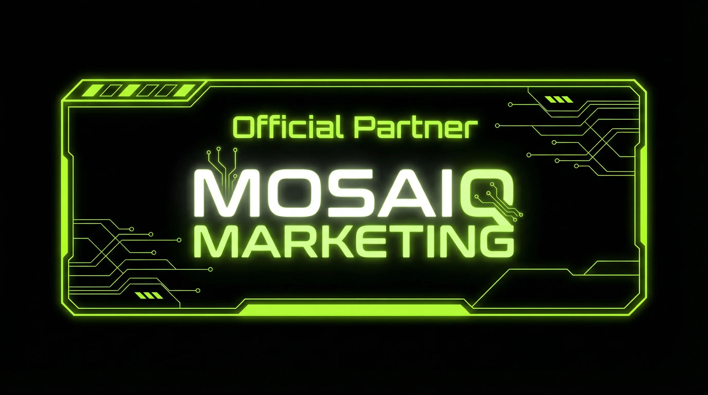 Banner voor e-mail handtekening: Mosaiq Marketing Official Partner