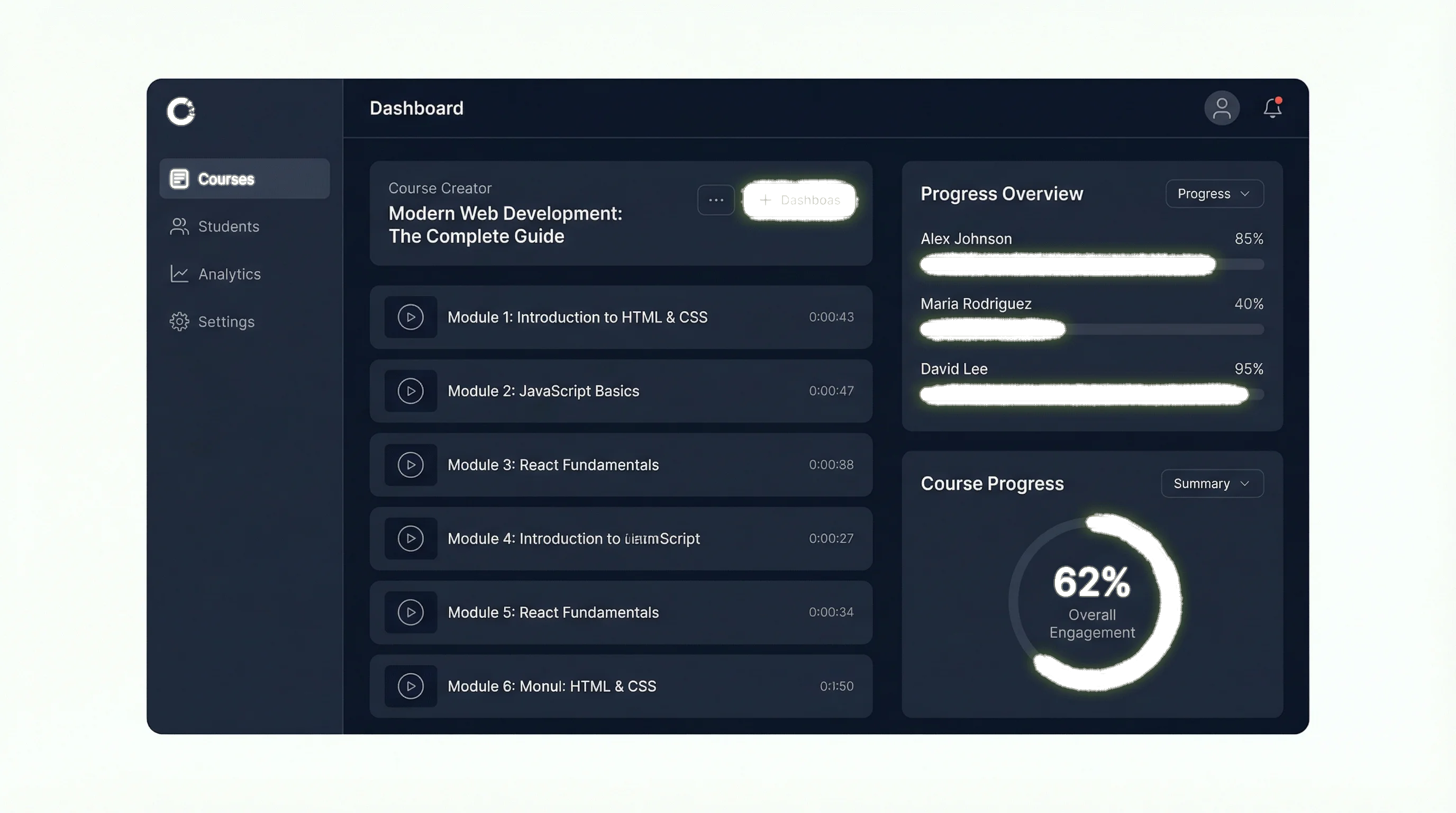 Screenshot van de 14. Cursussen & Memberships functionaliteit in Mosaiq