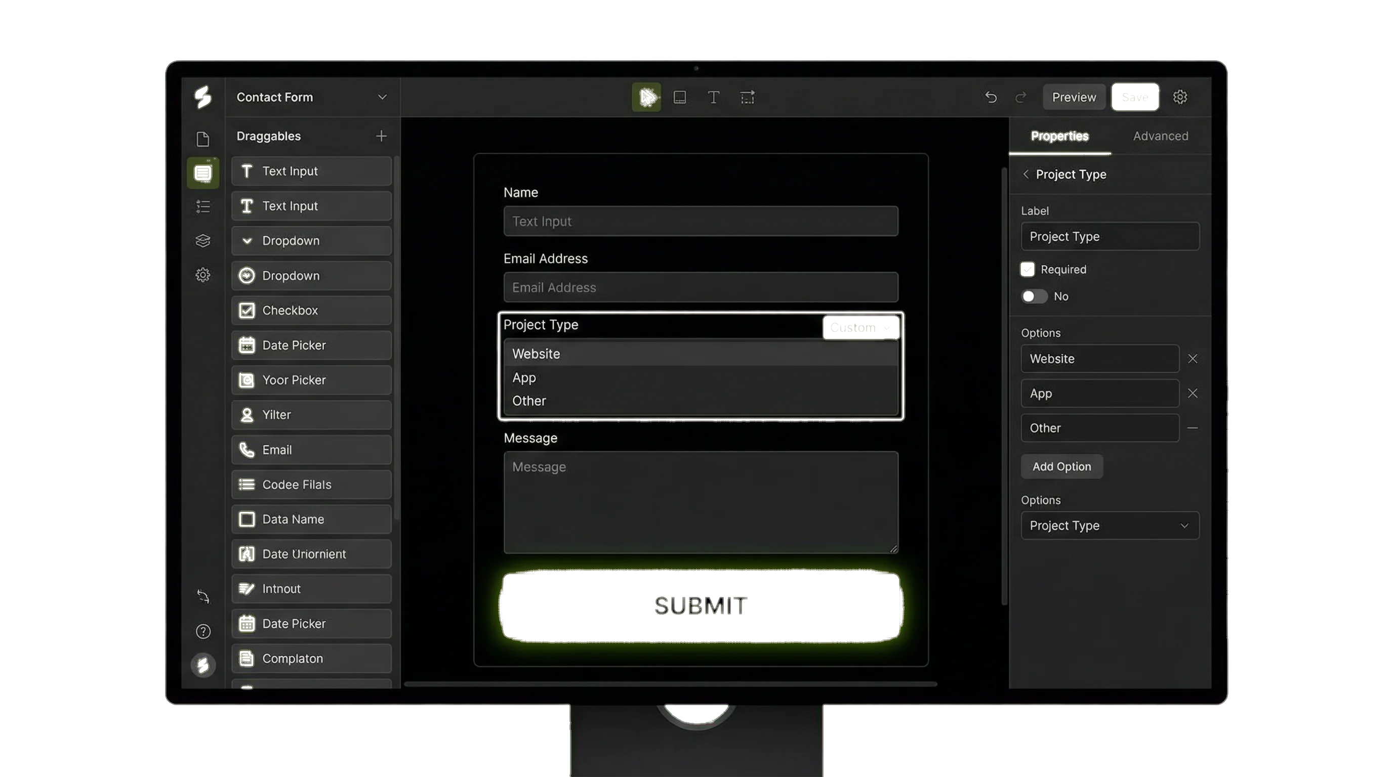 Screenshot van de 9. Aanpasbare Formulieren functionaliteit in Mosaiq