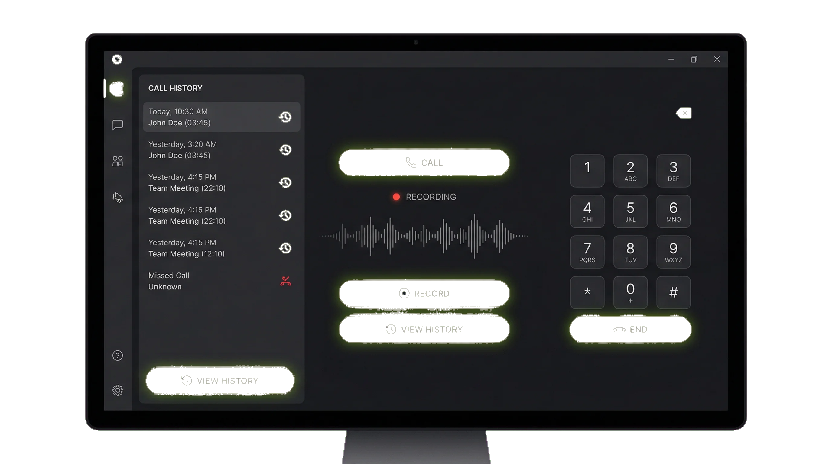 Screenshot van de 11. Virtueel Telefoonsysteem functionaliteit in Mosaiq