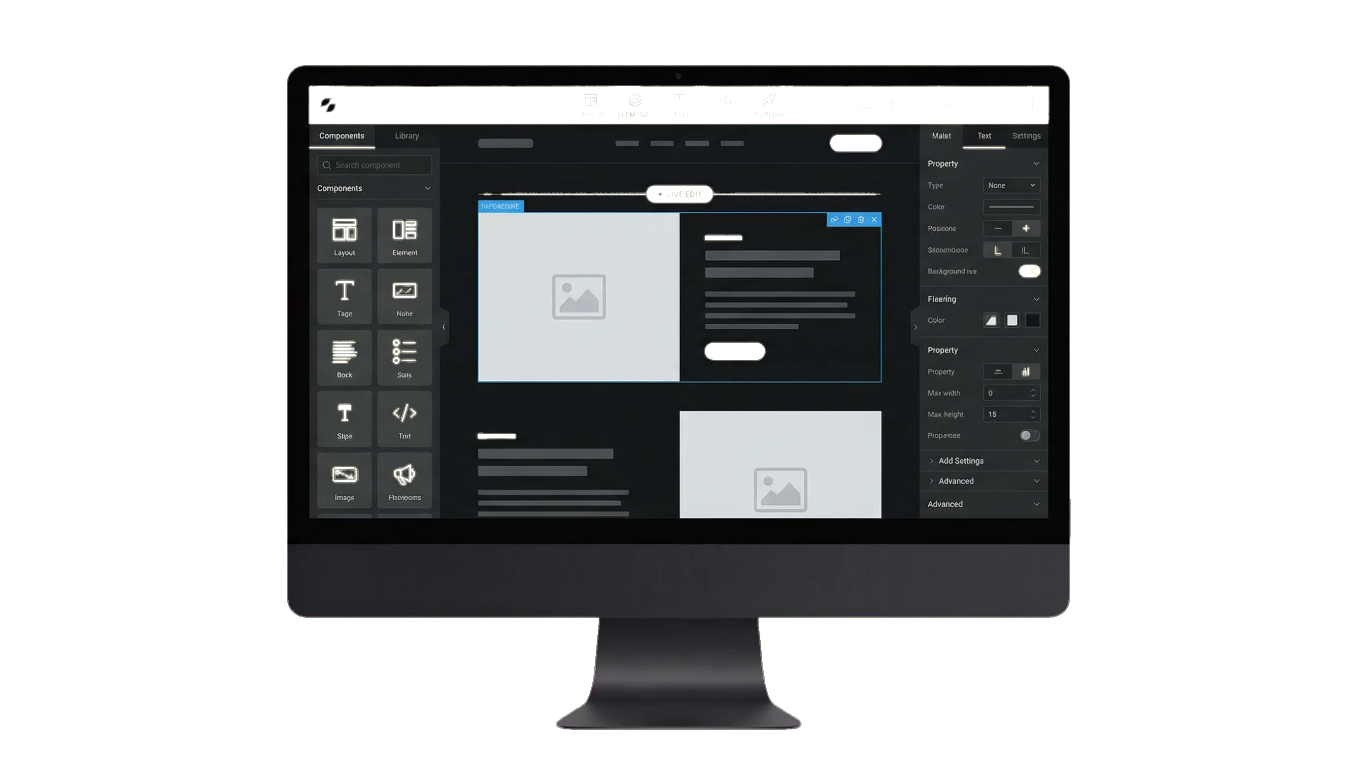 Screenshot van de 7. Volledige Website Builder functionaliteit in Mosaiq